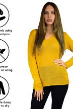 Women's Lightweight V-Neck Sweater in Pure Cashmere